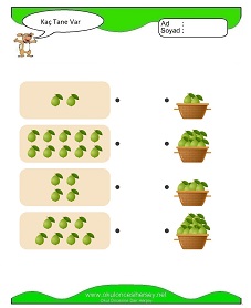 okul öncesi çocuklar için Sayı Sayma çalışma sayfaları
